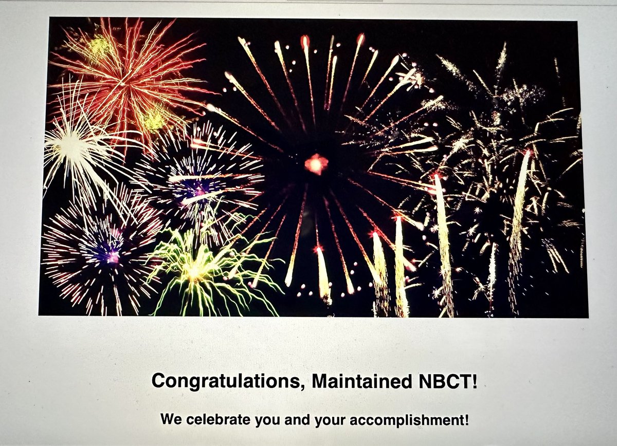 I maintained my National Board Certification! Thankful 🙏🏾🎉 #NBCTstrong