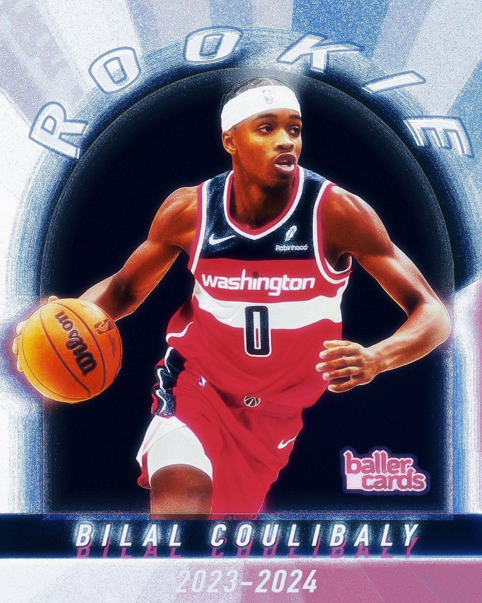 Bilal Coulibaly, 3rd youngest player in the L, ranks for rookies off the bench: 

3rd in Points
1st in Rebounds
4th in Assists
1st Steals
1st in Blocks

What’s next for him?

#bilalcoulibaly #washingtonwizards #nba #nbarooks 

baller.cards/sing-like-bilal