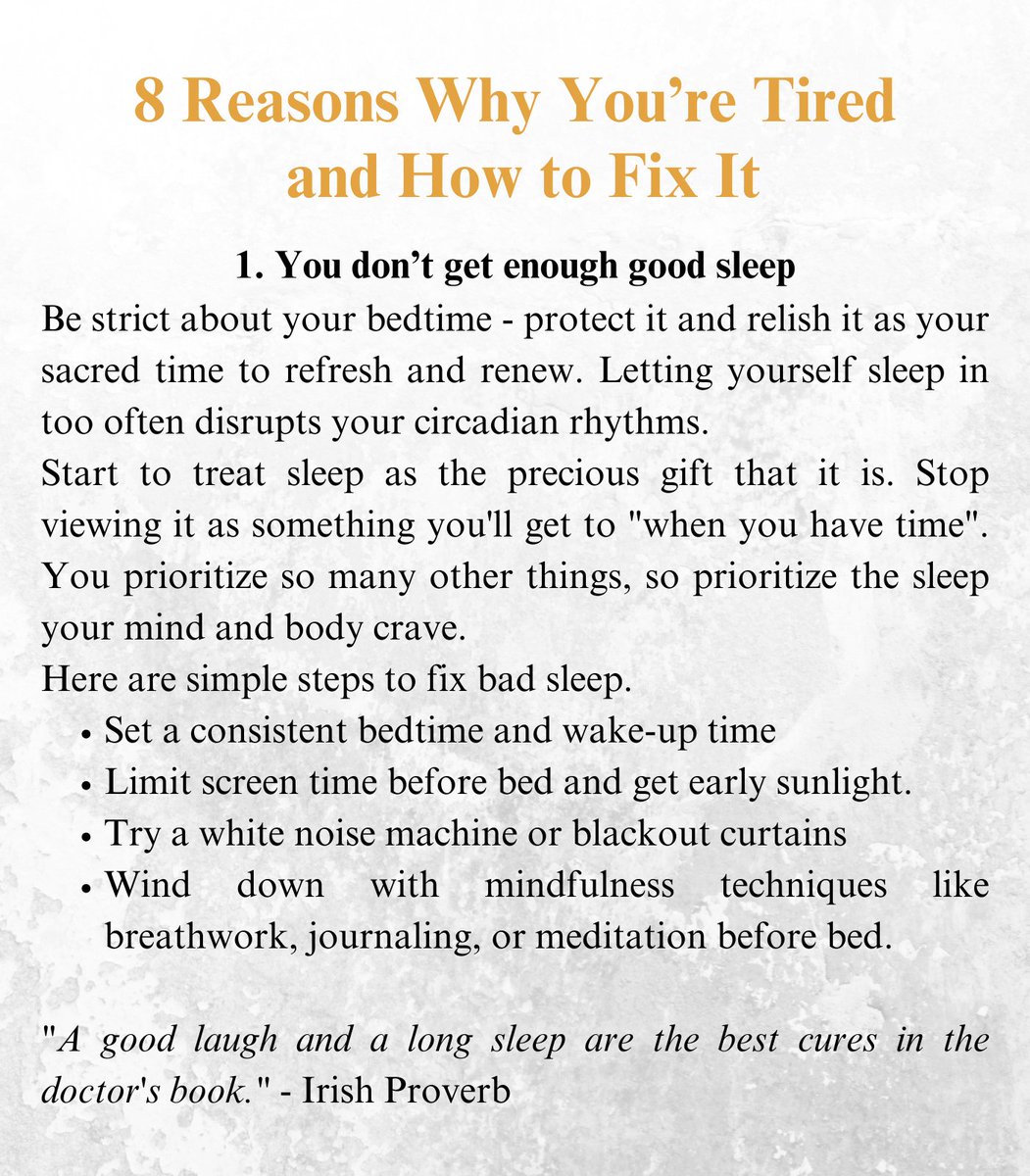 HereIsPurpose's tweet photo. 8 Reasons Why You're Tired and How to Fix It https://t.co/SpEElqlNdz