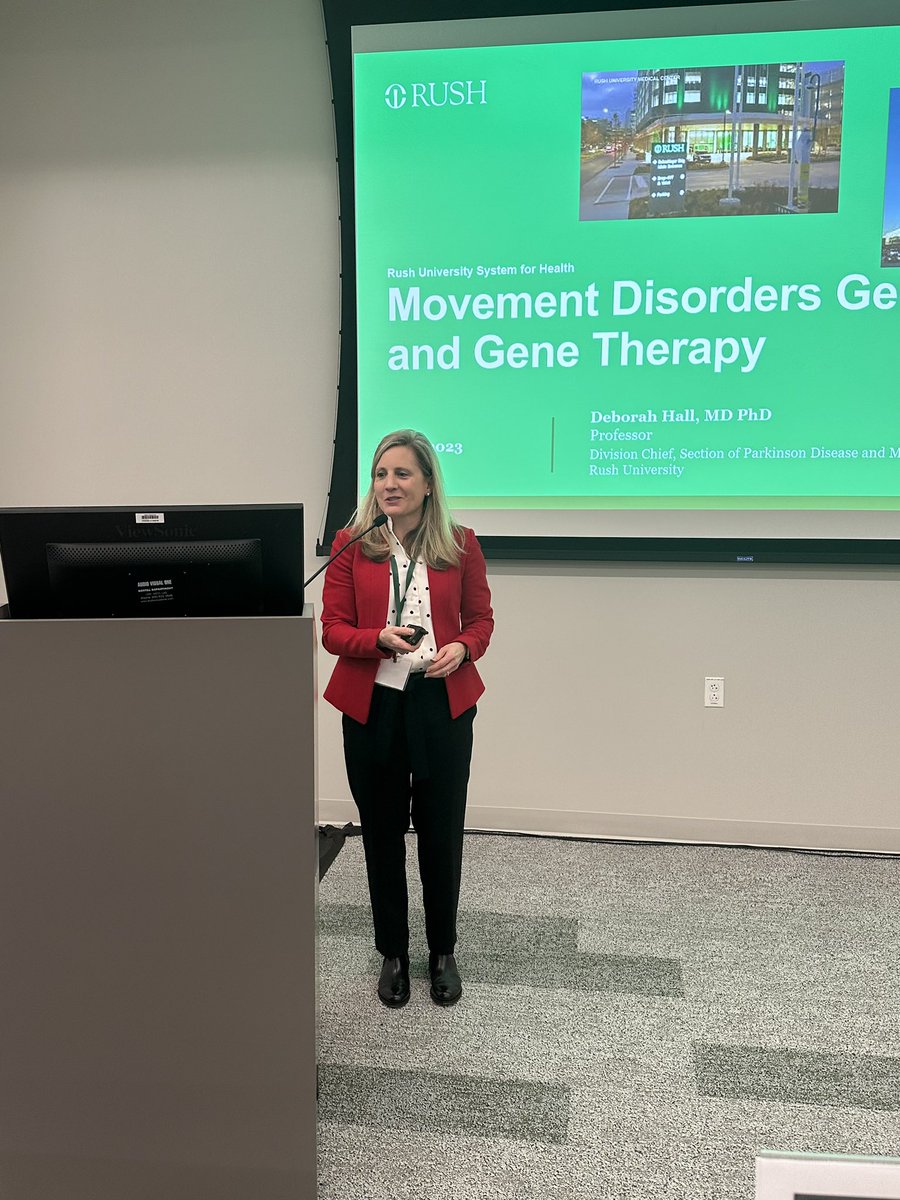 Our amazing Dr. Hall reviewing movement disorders genetics. Many exciting things on the horizon! 🧠 ☀️