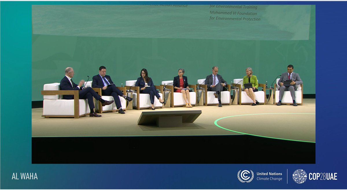 The conversation on #biodiversity continued at @COP28_UAE w/ a rich session on #ocean planning and breakthroughs that touched on the key issues of #MarineConservation, #shipping, ocean #RenewableEnergy, #AquaticFood & #CoastalTourism. @oceanpanel @NG_PristineSeas @STI_travel