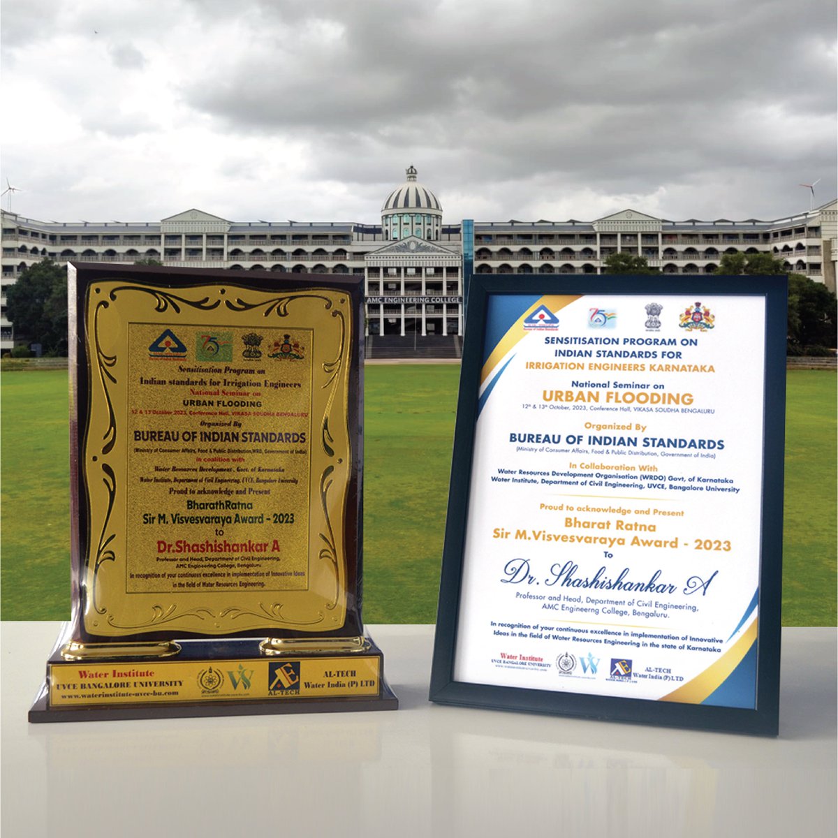 amcinstitutions's tweet photo. BHARAT RATNA SIR M VISVESVARAYA AWARD-2023

"It's the teacher that makes the difference, not the classroom"

AMC family congratulates our dear professor, a Guru Dr. Shashishankar A (HOD, Civil Department) for achieving the 'Bharat Ratna Sir M Visvesvaraya Award-2023. https://t.co/mtVOBaRjY6