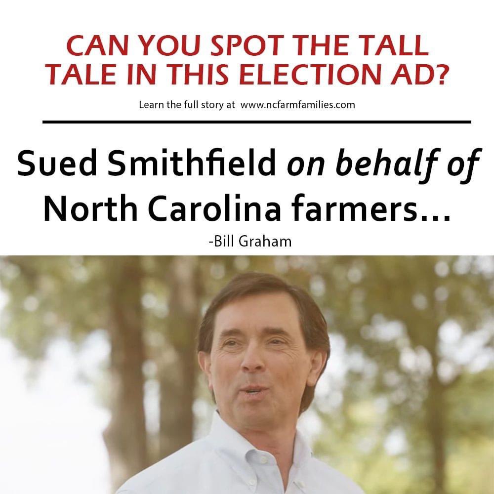 We're used to seeing the truth stretched in political ads, but this one is a whopper. Full story: tinyurl.com/jv4tchvh
#ncpol #ncfarmfamilies #ncag