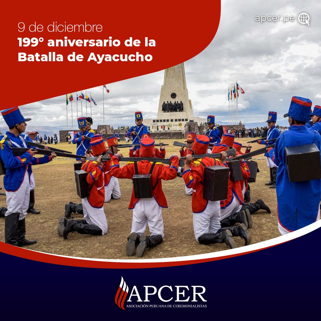 apcerprotocolo's tweet photo. 9 de diciembre
199° aniversario de la Batalla de Ayacucho
La Batalla de Ayacucho, ocurrió un 9 de diciembre de 1824 que tuvo como escenario La pampa de Ayacucho.
🔍 https://t.co/hAcHAyOppM
#Apcer #efemérides #9diciembre #batalladeayacuho #Perú https://t.co/HJrc0ytybC