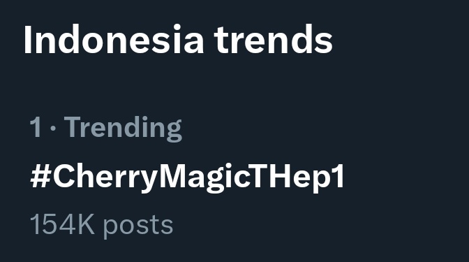#1 trending in indonesia 💙

<a href="/Tawan_V/">เทย์ทาวาฬ</a> <a href="/new_thitipoom/">Newwiee</a>
#CherryMagicTHep1