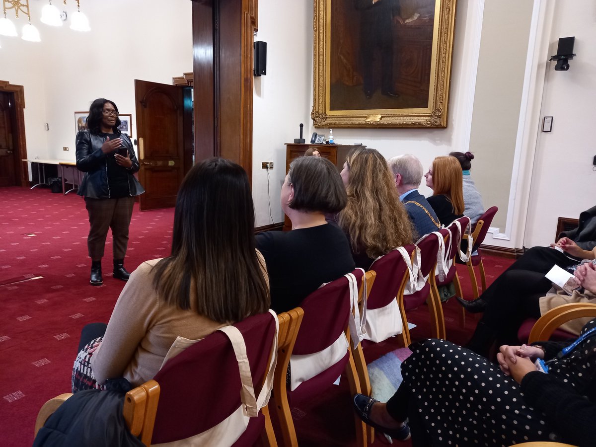 Giving evidence to Mr Mayor on current issues women face #orangewalsall #domestic abuse. Good representation from across different cultures. @AainaCommunityH <a href="/mauree/">Maurée</a>