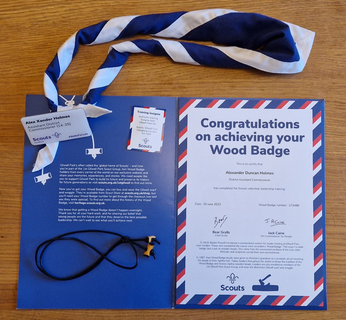 Xander_Holmes's tweet photo. Finally got my wood badge from @scouts!  Hard work over the last year moving up into volunteer management. A big THANK YOU to all for supporting me along the way! 😃 Looking forward to implementing National transformation at a local level! https://t.co/5O0DqWvO2V