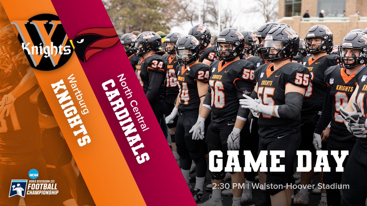 GAME DAY!! 🔥 🔥   

No. 3/3  @Wartburgfb is at HOME today against No. 1/1 North Central in an NCAA Playoff semifinal game. Kickoff is at 2:30 p.m. at Walston-Hoover Stadium.  

Gates open at 1 p.m.    

📺 ($) es.pn/3RAEFgD
📊bit.ly/3Dg3UPM

#d3fb