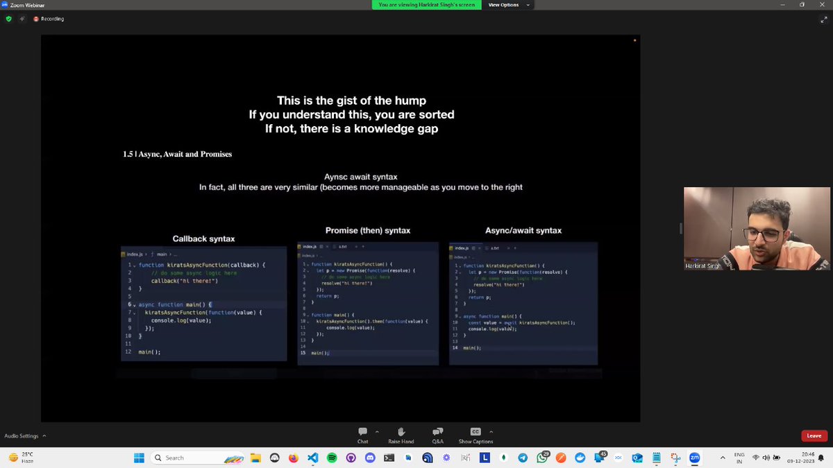 rafeeqsyedamjad's tweet image. Day 7 of #151daysofcode #100xdevs

✅ Revised Async Javascript, promises, and callbacks.

Big thanks to @kirat_tw for the clear explanations! Now, I&apos;m excited to put that Learning into practice by writing code on my own. Loupe will be my buddy in visualizing how it all works.