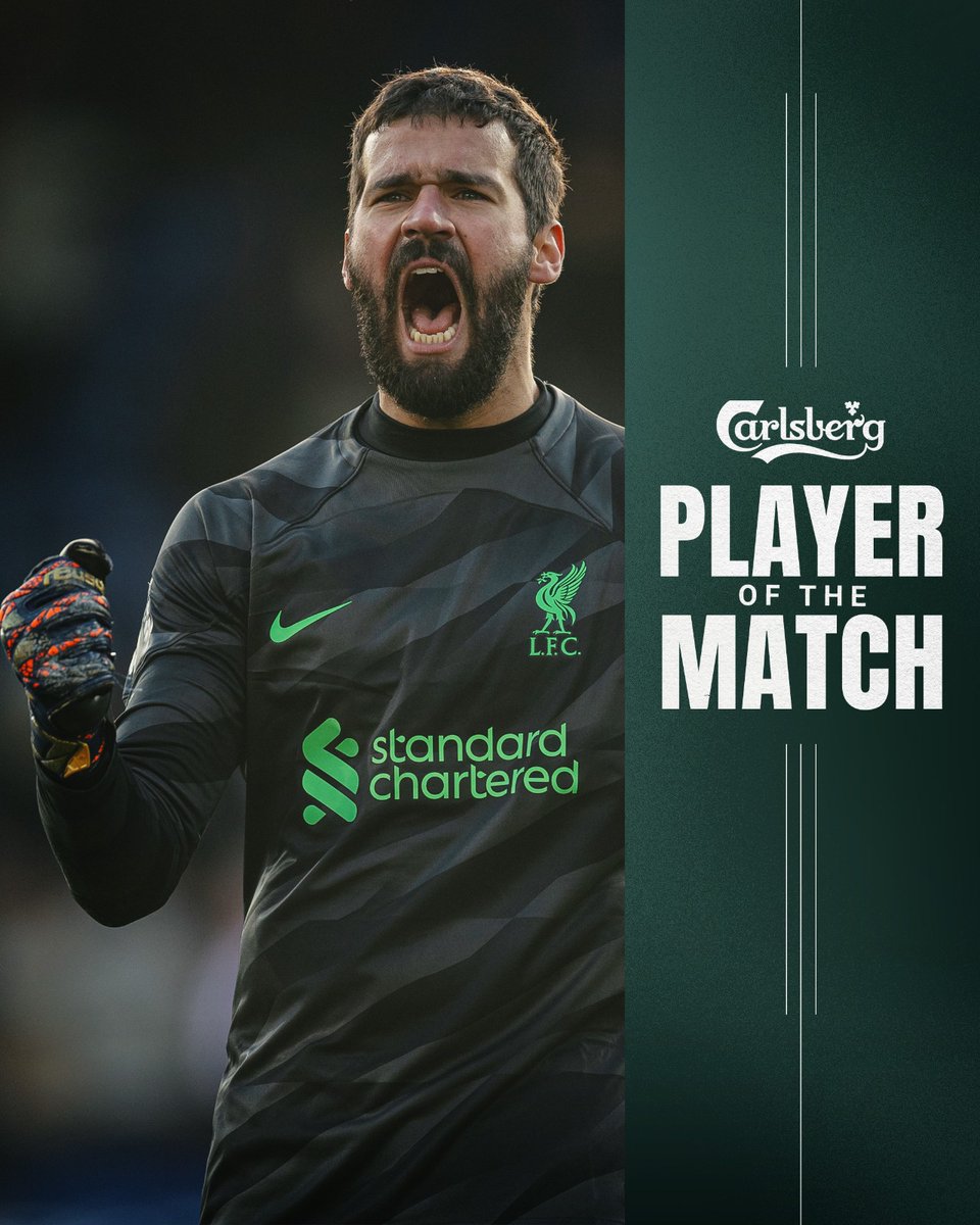 LFC's tweet photo. Another performance to savour from AB1 🇧🇷

He's your @carlsberg Player of the Match from #CRYLIV 👌 https://t.co/PCNEDDMc0o