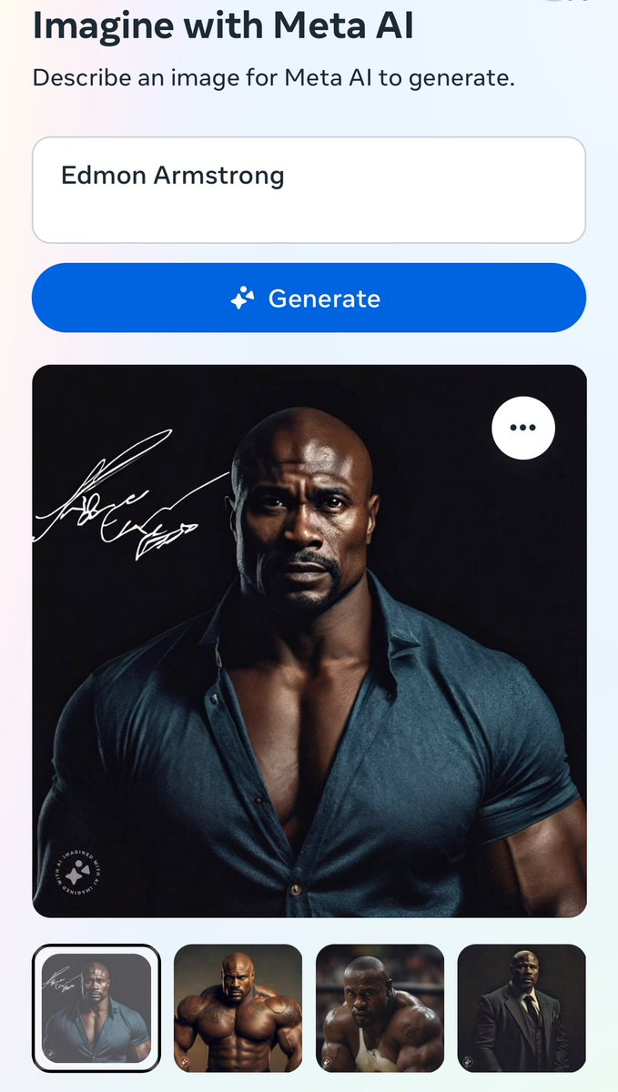 I’m not a big fan of AI as a creative medium. But #ImaginewithMetaAI will get a pass because I don’t have to use any of my personal information to use it. I’m shocked it got right that I’m black when I put my name in. #AI #Meta #Facebook #instagram #photoshop #portrait #fun