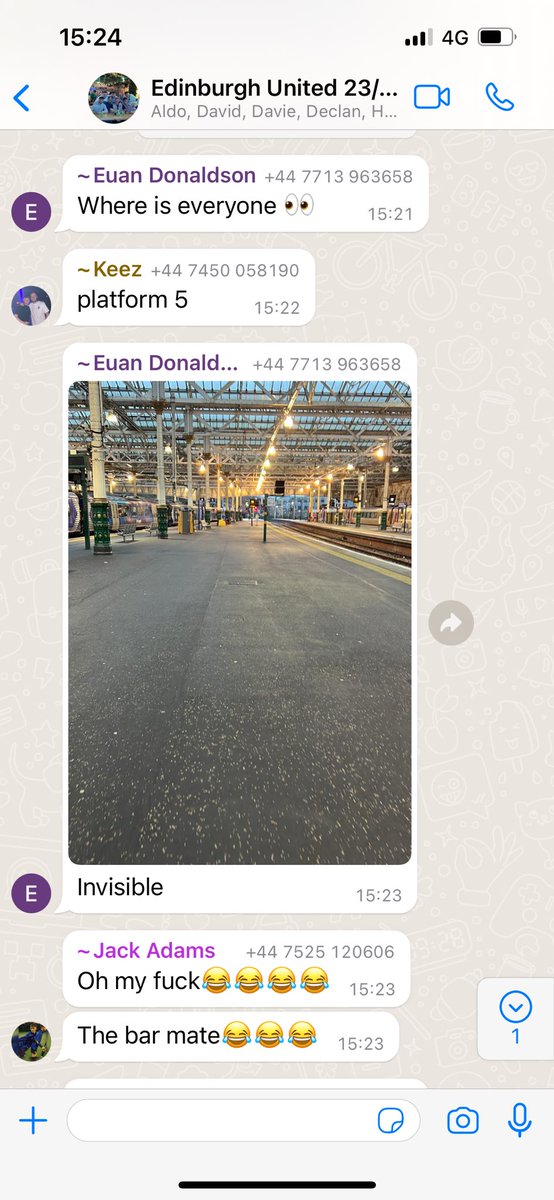 There weren’t many highlights from today’s game… 

However the highlight of the day is Euan Donaldson thinking we were meeting at Platform 5 at Waverley, rather than Platform 5 the pub, for our Christmas night out 🤣👍🏻