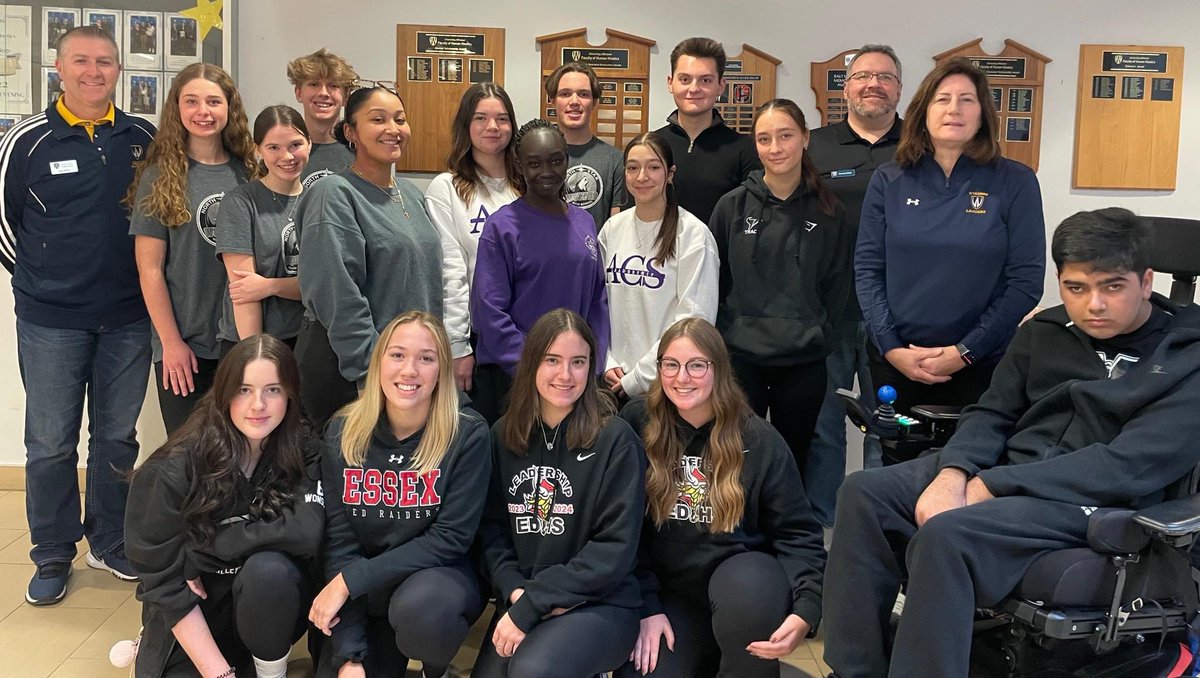 AssumptionH's tweet photo. Assumption students in the Catholic Studies Department participated in their first of 3 Community Service Days. They cleaned up around the high school, CEC and Middle School.  Afterwards students enjoyed some hot chocolate. Great to see our Servant Leaders in action. @WECDSB https://t.co/flrGDj3llE