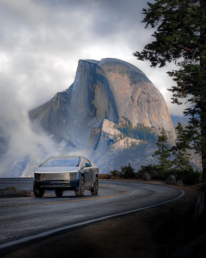 Cybertruck at Yosemite looks like CGI IRL 

It’s a completely insane to think this is actually real.