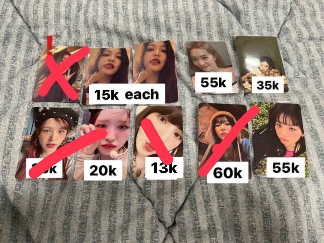 wts photocard redvelvet 

☑️ yeri melet birthday
☑️ wendy chill kill benefit
☑️ seulgi smini

💗 ready kr harga bersih kr
💗 fix dapat all in good condition
💗 go trusted dom bandung

dm for claim.