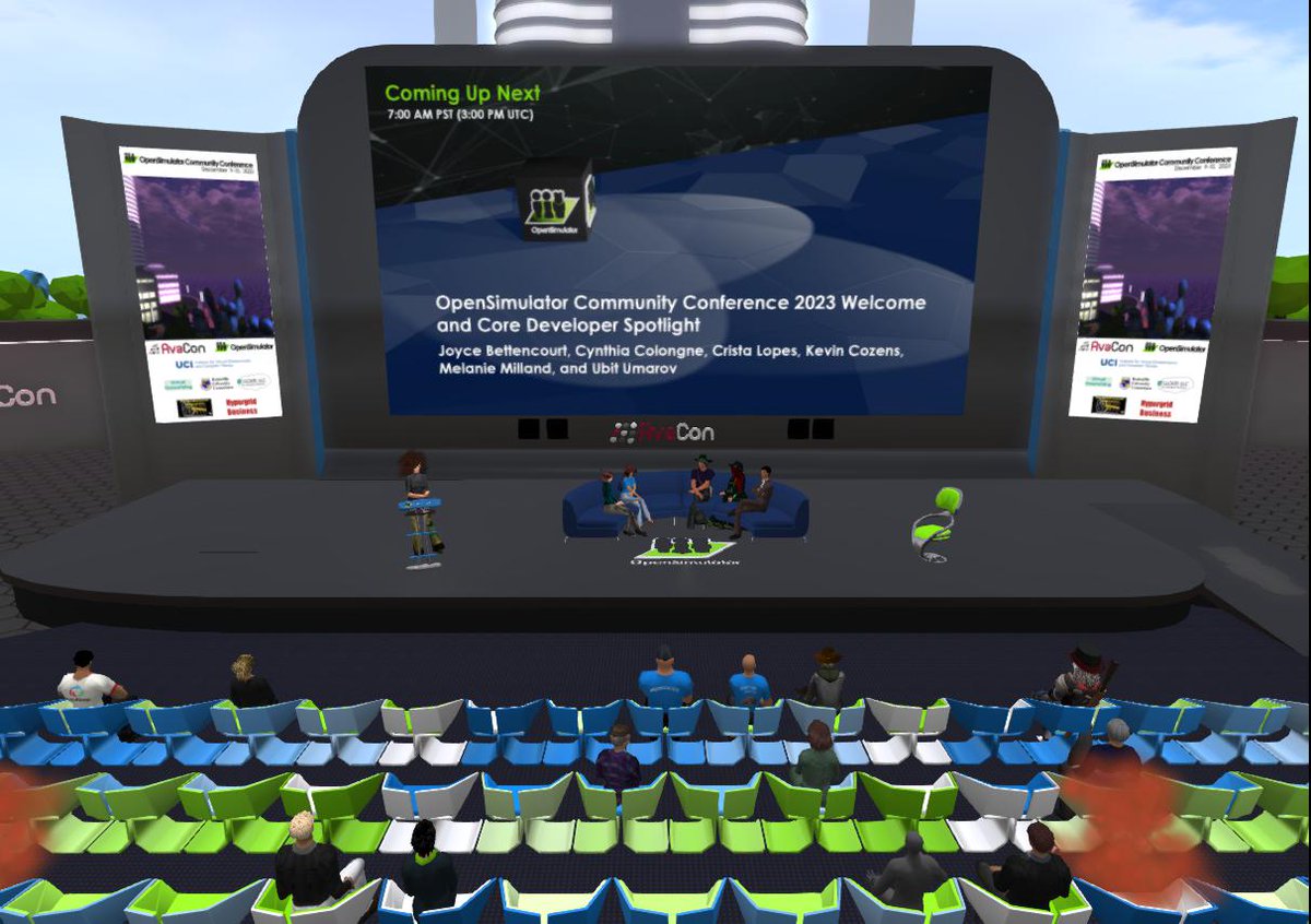 aiaiaustin's tweet photo. @OpenSim Community Conference 2023 - now in its 11th year - opens with Core Devs Panel #OSCC23 https://t.co/Wr0BtipNcF