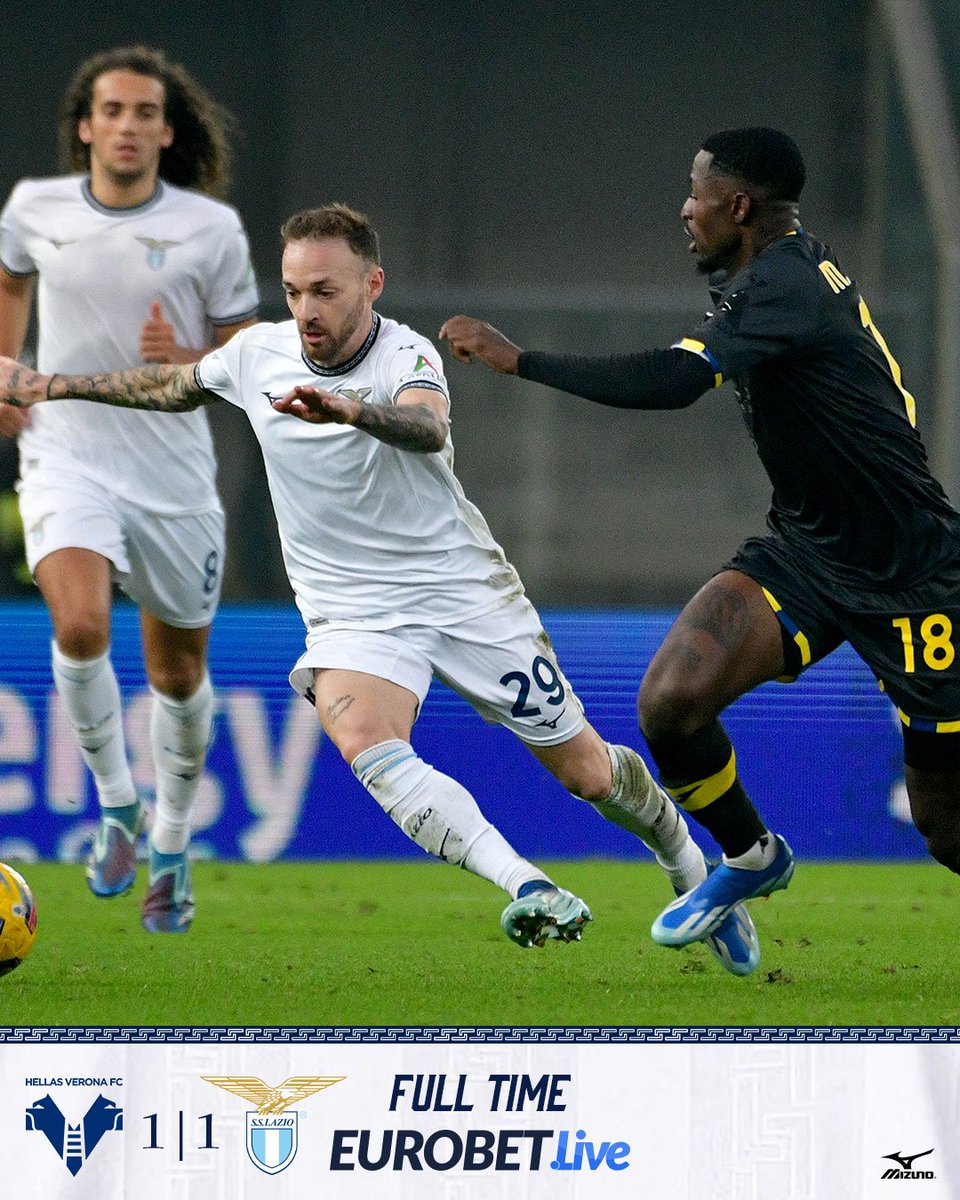 FT | #VeronaLazio 1-1

⏹️ Maç malesef berabere bitiyor

#AvantiLazio 🦅