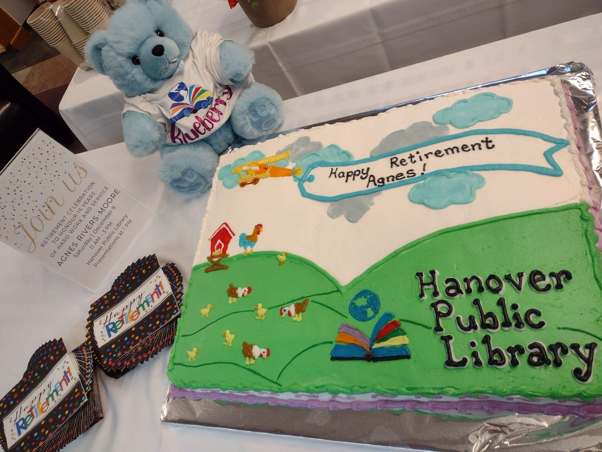 HanoverLibrary's tweet image. Happy Retirement Agnes! Please join us today from 11am- 3pm to celebrate Agnes and her 16 years of dedicated service to the library!