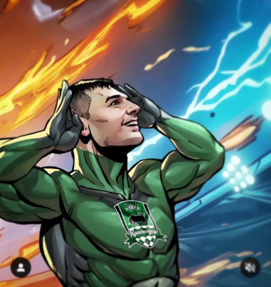 ExMakarov's tweet image. Panel from soccer comics.
ФК Краснодар Эдуард Сперцян.

#AlexExMakarov #comicsartist #comicscover #comicwork #comicsart #soccer #football #artwork #colorart #colorful #winner #fckrasnodar #краснодар #футбол #сперцян