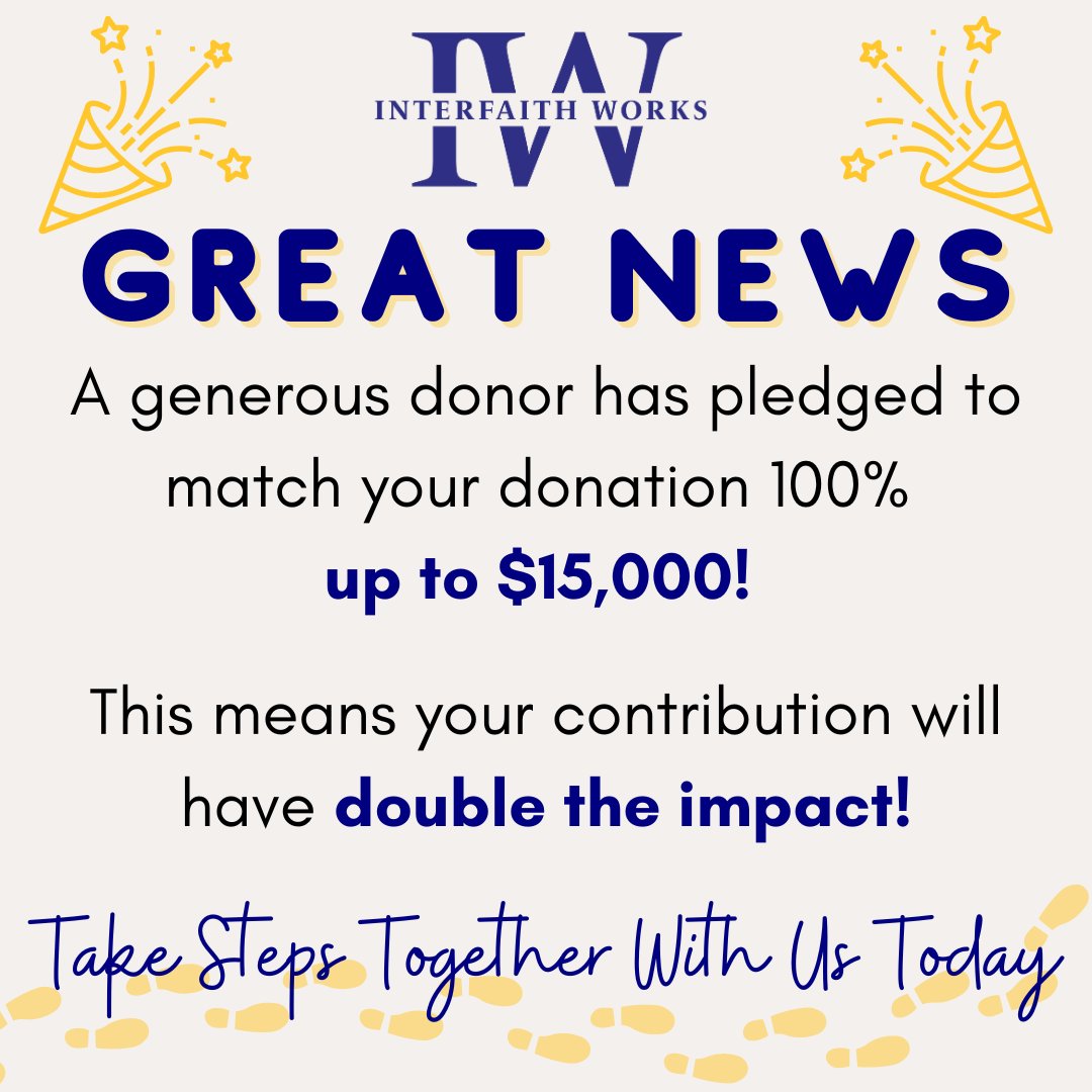 By donating today, your support enables us to provide critical services and walk alongside individuals on their journey toward greater stability! Double your impact today: ow.ly/SIKy50QgWya #takingstepstogether #seasonofgiving #neighborshelpingneighbors