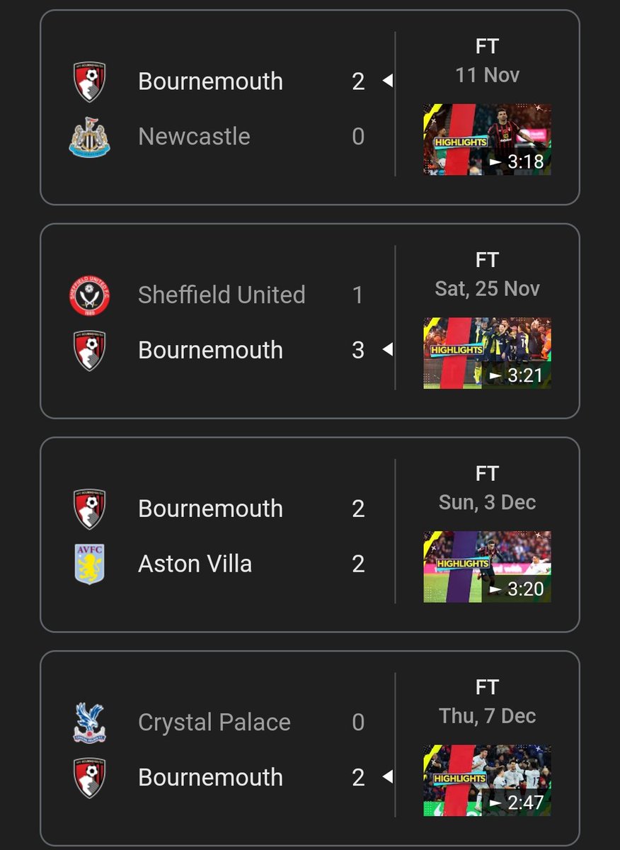 UnitedDenson's tweet photo. @Optimusdreamz @DCRENCE1 @UnitedStandMUFC Bournemouth last 4 games. https://t.co/yCRFxVwtIf