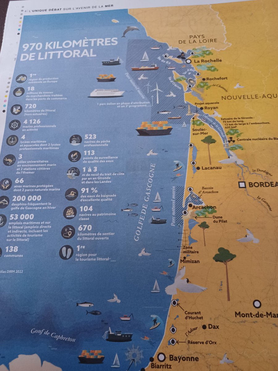 Le <a href="/DebatMer/">Débat public sur la mer</a> <a href="/CNDPDebatPublic/">Commission nationale du débat public (CNDP)</a> fait sa première escale ce samedi à Arcachon pour la #FaçadeSudAtlantique. Communication et échange avec l'association scientifique <a href="/TerreOcean/">Terre & Océan</a> autour des enjeux écologiques et de gouvernance du Bassin d'Arcachon. Passionnant. 🐟🐚⛵️