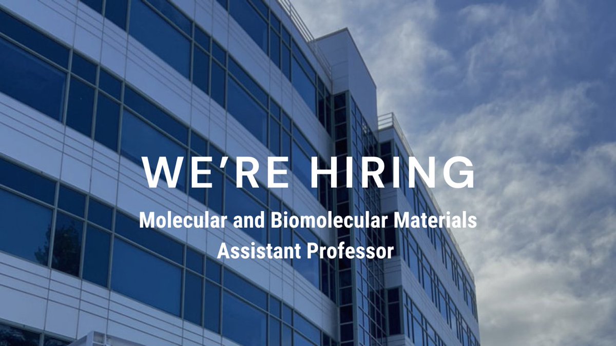 Polymer Science & Engineering Dept @ UMass Amherst (@umasspse) on Twitter photo 📢<a href="/UMassPSE/">Polymer Science & Engineering Dept @ UMass Amherst</a> is hiring an Assistant Professor-level, tenure-track position in the broad field of Molecular and Biomolecular Materials.
Apply today ➡️ bit.ly/41vGZdn
✨Please RT and share broadly!
#hiring #TenureTrack #materialscience 📢<a href="/UMassPSE/">Polymer Science & Engineering Dept @ UMass Amherst</a> is hiring an Assistant Professor-level, tenure-track position in the broad field of Molecular and Biomolecular Materials.
Apply today ➡️ bit.ly/41vGZdn
✨Please RT and share broadly!
#hiring #TenureTrack #materialscience