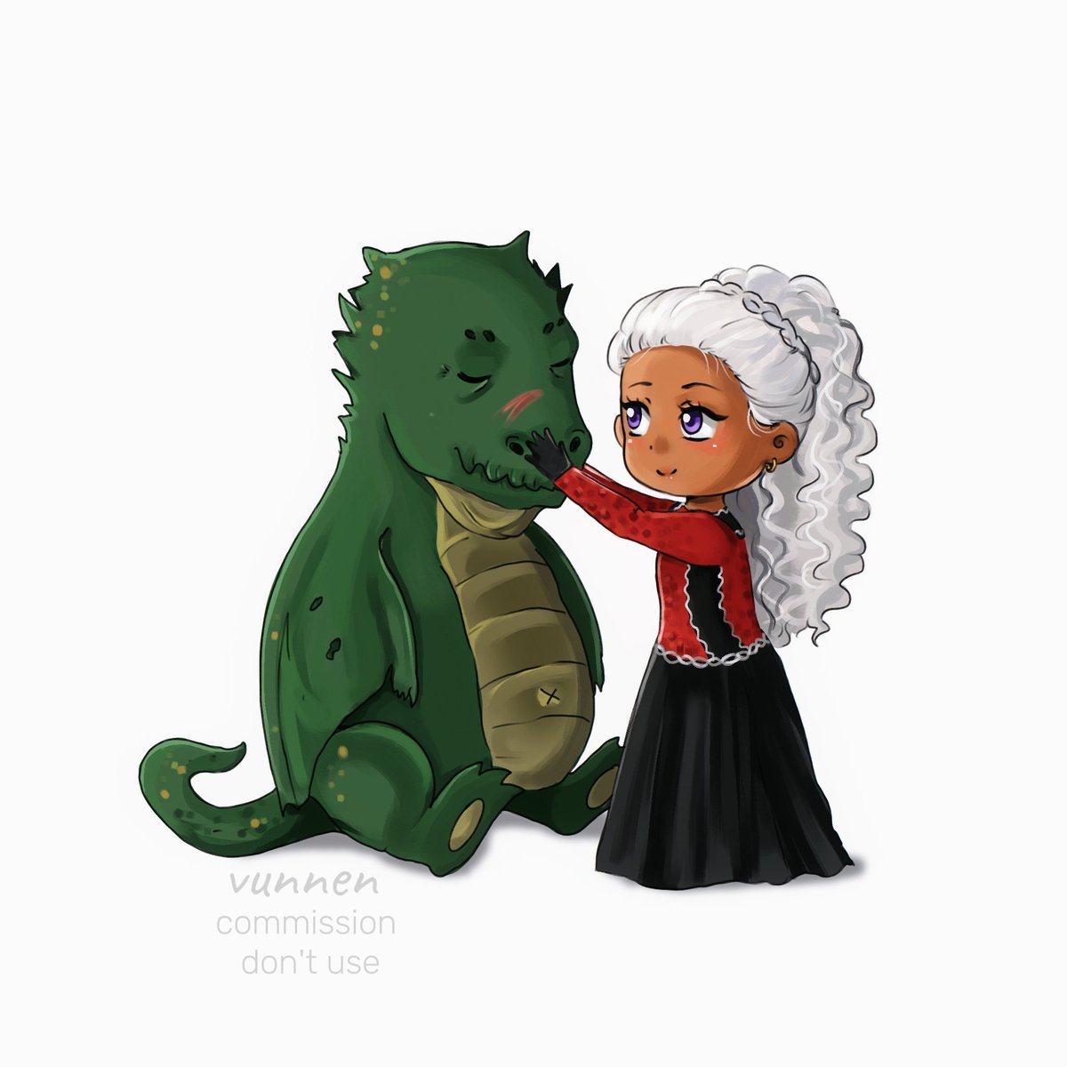 Laena and Vhagar cuddle time 💕