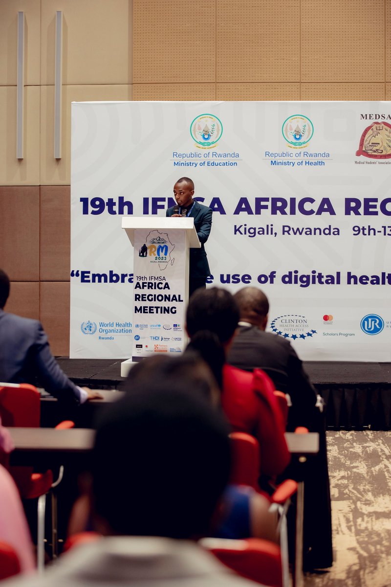 medsar_ifmsa's tweet photo. MEDSAR President and #ARM2023Kigali Chairperson started by giving a warm welcome the guest honor, distinguished guest and every country. 

“We are the fore front of digital revolutions, and it is in our power to enhance the digital world in health.
#RwandafulExperience https://t.co/Y4MDeE1Y9T