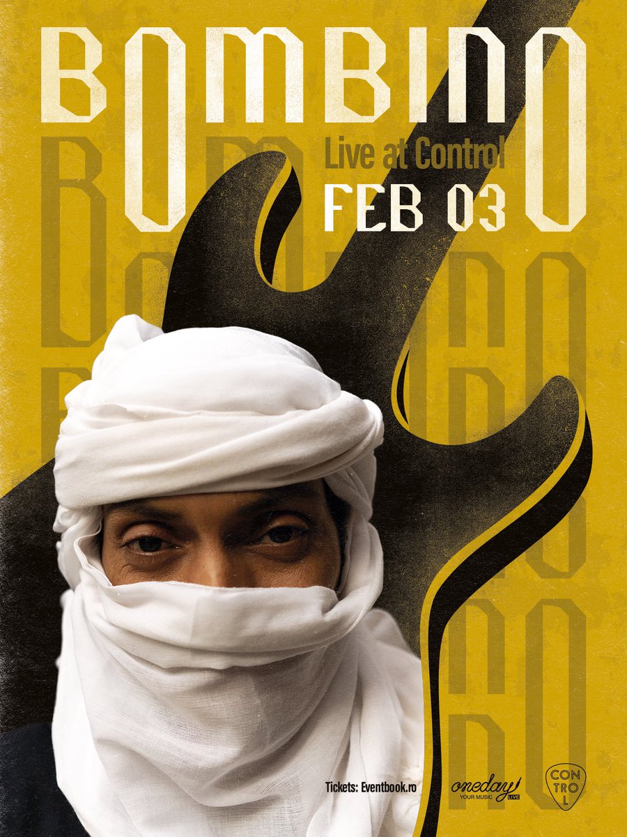 Excited to return to Bucharest, Romania on Feb 3rd for a concert at @ControlClub! Tickets: eventbook.ro/music/bilete-b… #bucharest #Romania #Bombino #LiveMusic