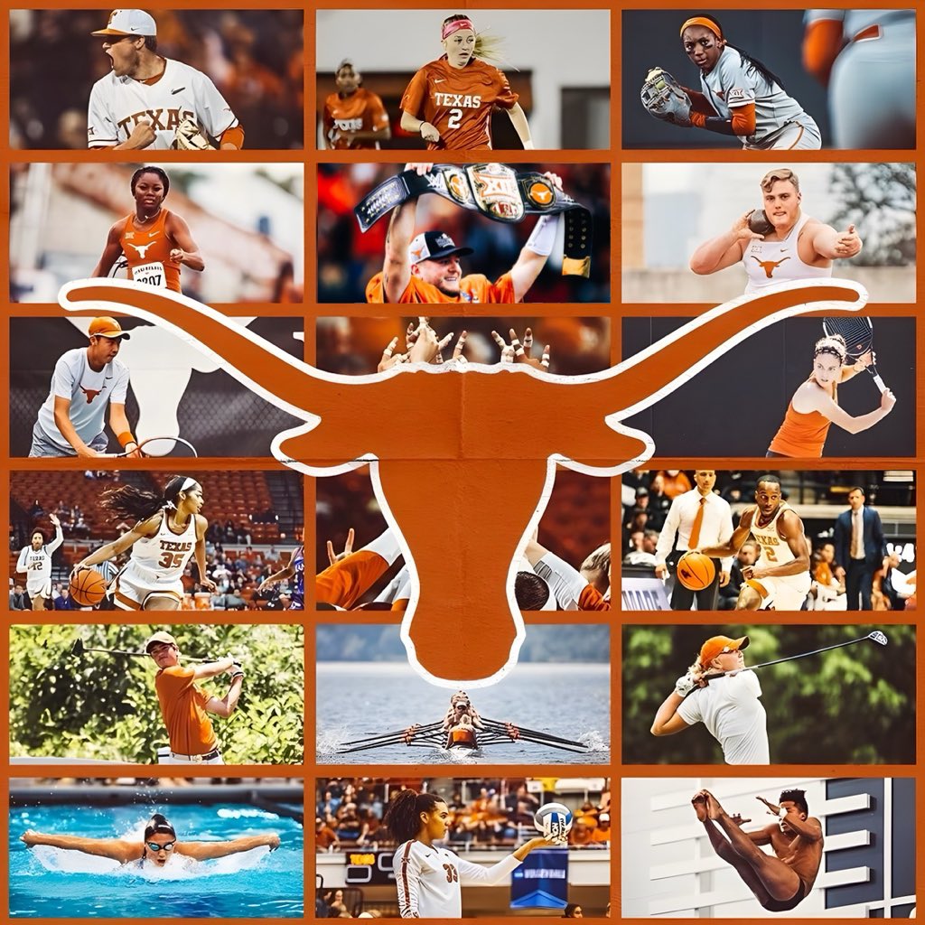 The University of Texas is the only Division 1 program EVER to reach No. 1 in the 3 Major Men's & Women's Sports (football, men's basketball, baseball, women's basketball, softball & volleyball). Oh, and they've also reached No. 1 in 11 other sports too. #ThisIsTexas #HookEm…