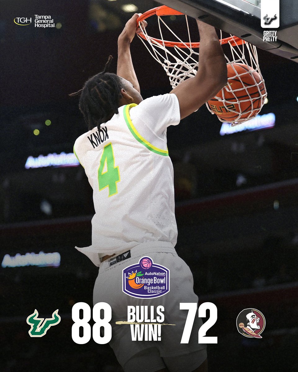 BULLS WIN!!! BULLS WIN!!! Selton Miguel recorded a game-high 20 points, while @Youngbloo2Chris finished with 18!!! #HornsUp🤘| #EDGE