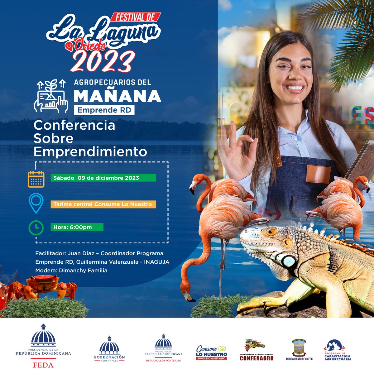 Feda_RD's tweet photo. En el Festival de La Laguna Oviedo 2023 tendremos en el día de hoy la Conferencia sobre Emprendimiento de #EmprendeRD a partir de las 6:00 p.m.
¡Te esperamos!
#FEDARD #Ovideo #lalaguna #festival https://t.co/0CBv3ESbSE