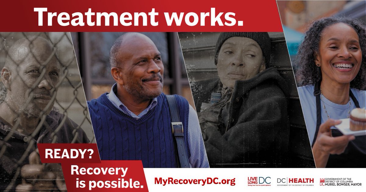 _DCHealth's tweet photo. To help DC residents seeking treatment for addiction to drugs and alcohol, check out #MyRecoveryDC, a program that connects you — and your friends and family — to people who can help you find recovery. https://t.co/riIG8ns4Zn https://t.co/pB6b6d9oyg