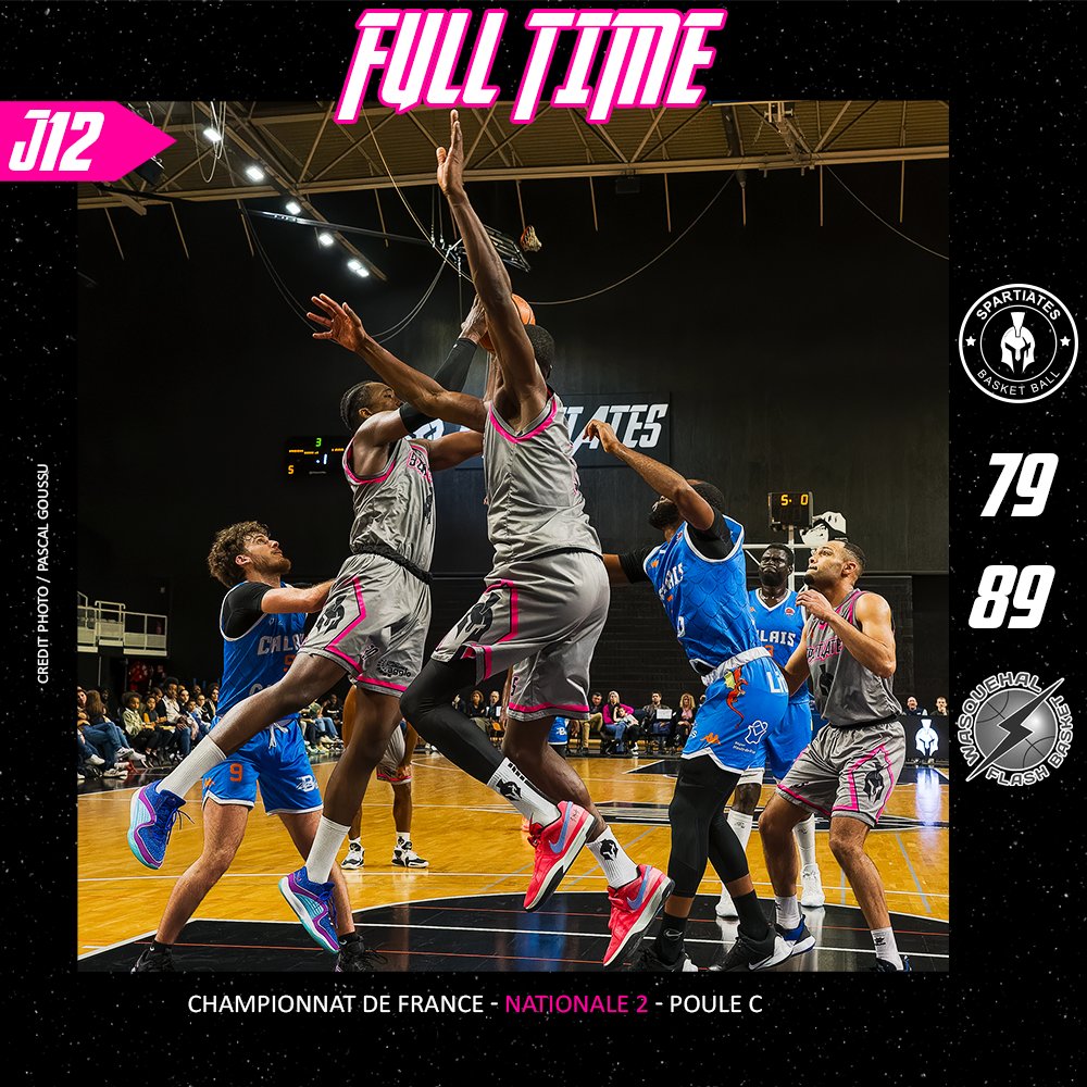 Les Spartiates se font surprendre pour le dernier match de l'année 2023 face à Wasquehal.

Place à la trêve, prochain rdv le 06 janvier, aux Maradas face à Grande-Synthe !

Public, merci d'avoir été aussi nombreux !