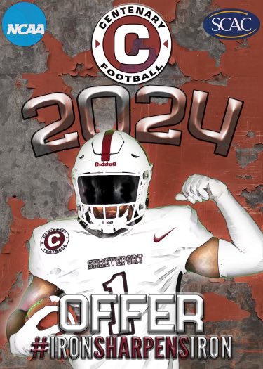 #AGTG Blessed to announce I’ve earned a offer from Centenary University @WildcatsFball_ @CoachWudtee