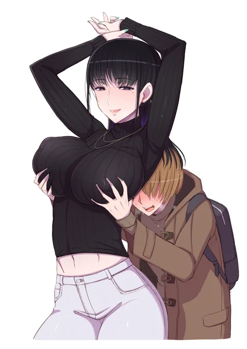 「手が冷たいよ!」「私のおっぱいで暖めてあげる!」という感じの事を思いついたので描かざるを得なかった。カイジを観ながら。 