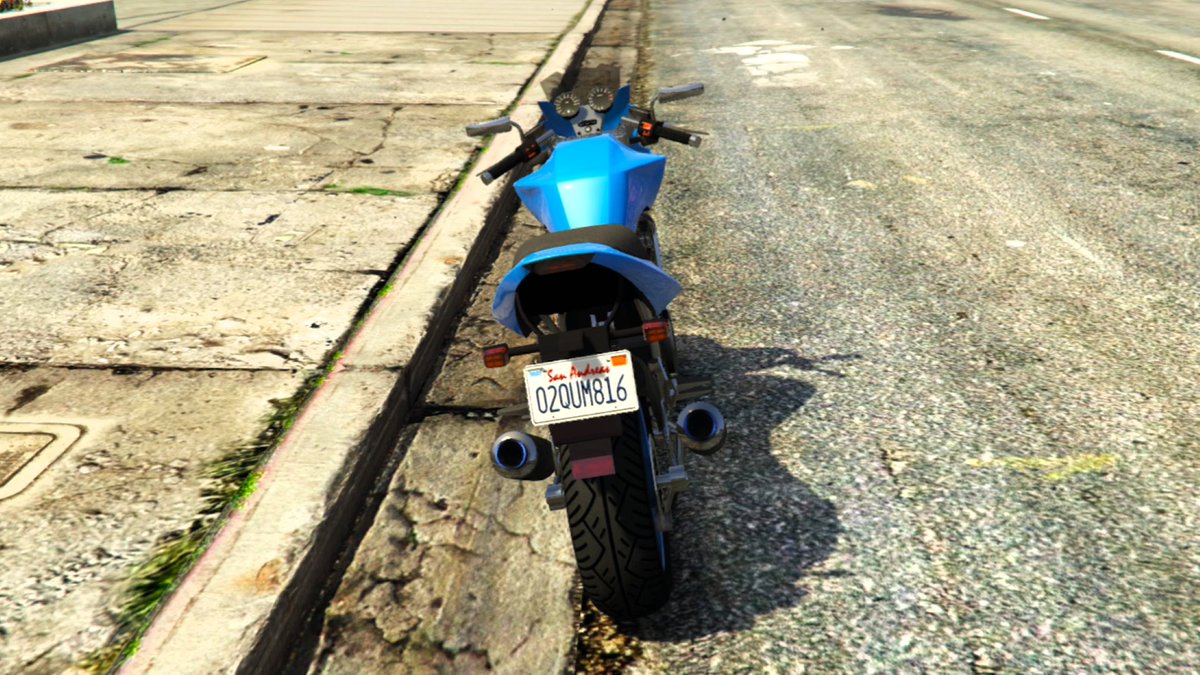 Kenny97LPB's tweet photo. Finding the Special rare color bike
Vader - Ultra Blue Ver.
This was also a difficult task too.
I found and got both types.
Let's get it and enjoy it🏍

Type, Side muffler
https://t.co/U7fTK53agw

Type, Center up muffler
https://t.co/0hIbumsEFr

#GTA5Online
#RockstarGames https://t.co/qNWJn3kmZO