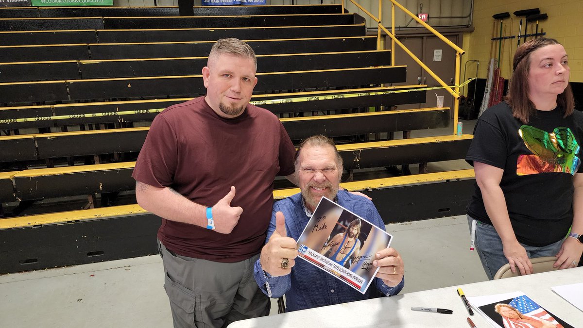 81GMB's tweet photo. @RealHacksawJim @TuckerCarlson Lol got ya to signed this beauty back in March in Madison, WV Thanks for the great memories Jim! https://t.co/8krAcbQtGG