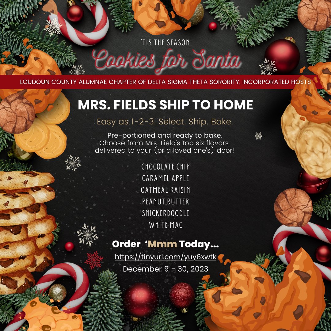 🍪 ORDER SOME ‘Mmm TODAY! 
Our fundraiser COOKIES FOR SANTA will ship pre-portioned and ready to bake to you and your loved ones… So, what’s baking?! Link in comments.