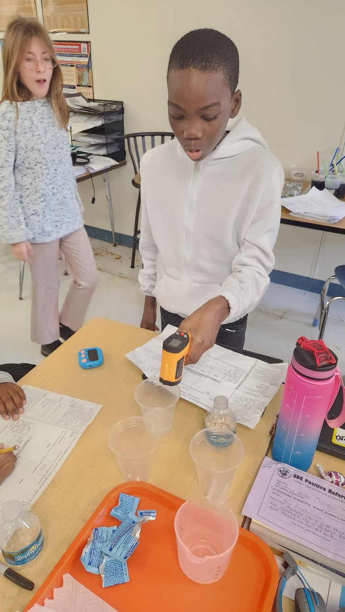5th Grade Science at South Daytona Elementary, final experiment of 2023. We were testing how different temperatures effect the speed of dissolving antacid tablets. #vcsscientists #vcsschools #vcsscience #dse #deltonasouthelementary