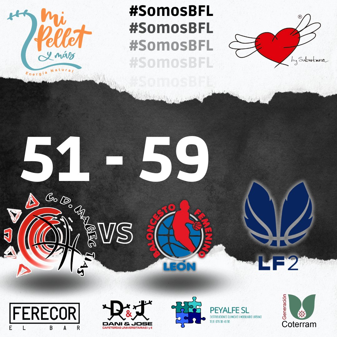 🏀 ¡Gran victoria a domicilio! mipelletymas B.F. León se lleva la victoria por 51-59. ¡Partidazo de Flopi y de Fatou con 18 y 26 de valoración! 💪🔴⚪️ #VamosBFL #SomosClub