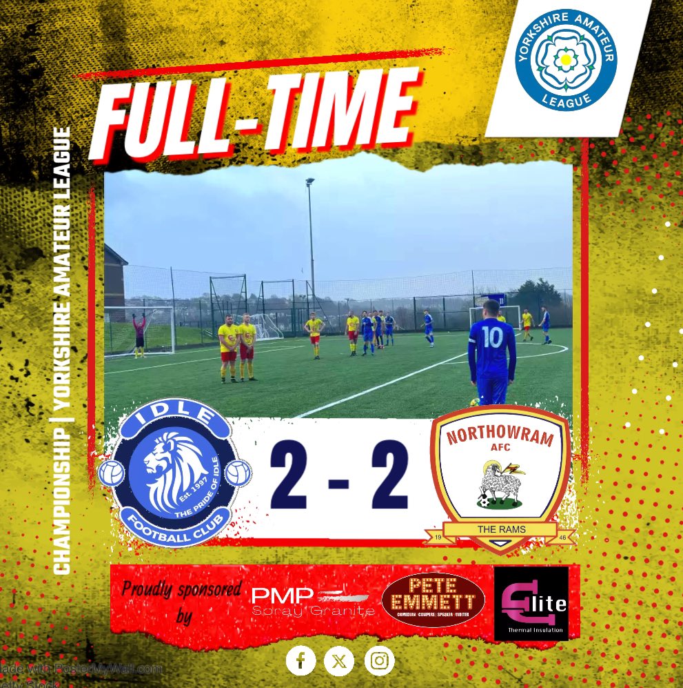 rammers46's tweet photo. Top performances from the goalscorer Bagley , the back 4 (including the goalkeepers sharing each half) and debutant Yates were just a few of the positives taken despite the points being shared 🐏 

❤️💛UTR https://t.co/bg583COGSQ