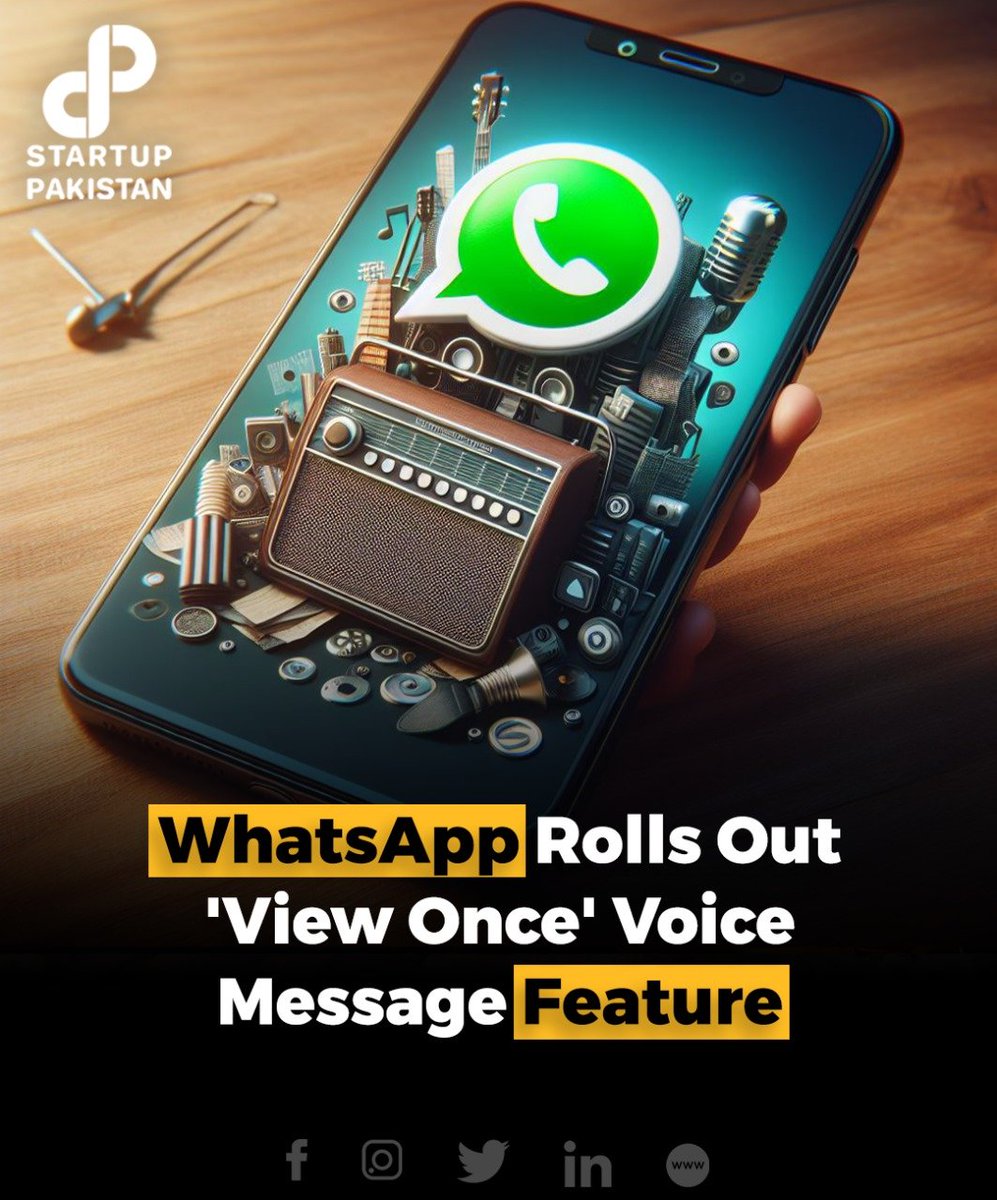 PakStartup's tweet image. WhatsApp, on Friday (Dec 8), unveiled a new feature that allows users to send voice messages that automatically disappear after being listened to, extending the &quot;View Once&quot; functionality from photos and videos to audio messages.

#WhatsApp #ViewOnce