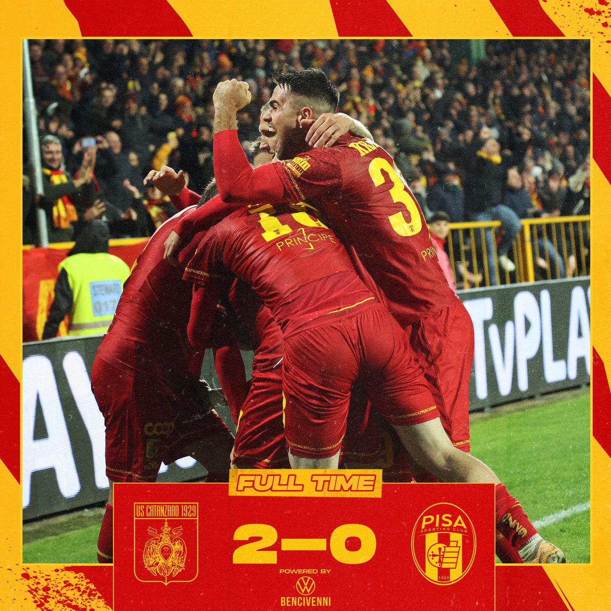 🔚  90’ | FULL TIME ⏹

VINCIAMO NOIIII!!!!

 #CATPIS  |  🦅 2-0 ⚪️