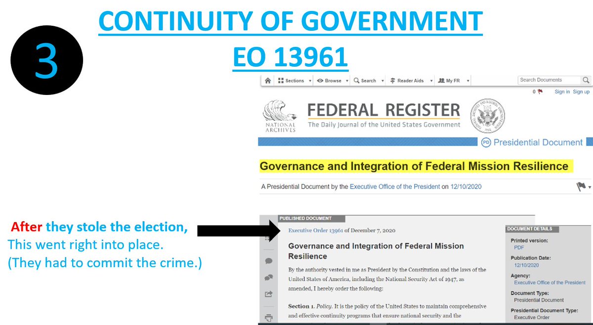 Threadhead203's tweet image. Thread on devolution and COG.
Check into the Executive orders.  
Timing and content.  It's pretty clear.