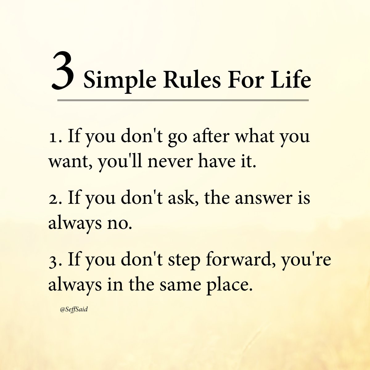 SeffSaid's tweet photo. Any other rules I should add? https://t.co/Z80SvHlcsP