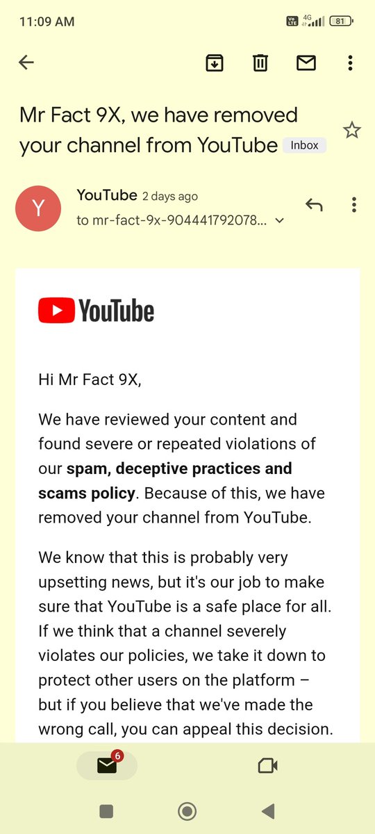 FireMotivation1's tweet photo. @TeamYouTube @TeamYouTube  Dear YouTube Team Till now
no email has been received from you and
your team regarding my deleted channel.
Please review my channel once again and
recover my removed channel.
Thanks &amp; Regards

My Channel URL https://t.co/5lpZwVu3ww https://t.co/DZez87Brso