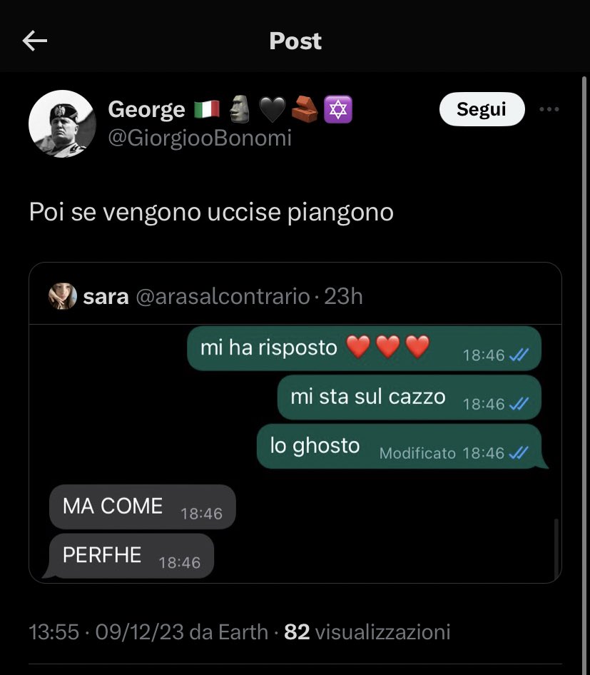 immagina essere uccise perché hai ghostato un tipo