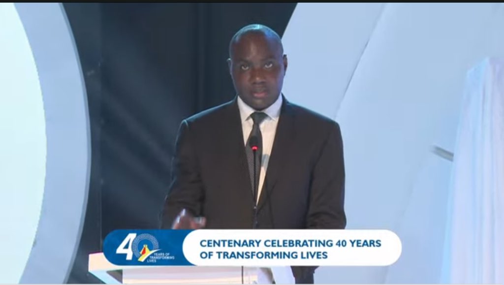 pamnabasa's tweet photo. The Guest of Honor for the #CenteAt40
Is Mr. Henry Musasizii, Minister of State for general duties @mofpedU who has also been a customer of @CentenaryBank . https://t.co/SEmS5RzmlG